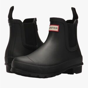 Hunter Womens Original Chelsea Black Rain Boot - 8